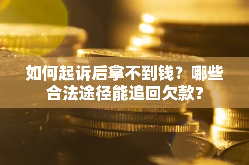 武汉如何起诉后拿不到钱？哪些合法途径能追回欠款？
