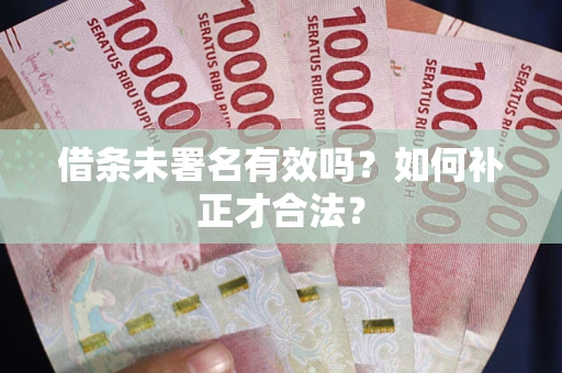武汉借条未署名有效吗？如何补正才合法？