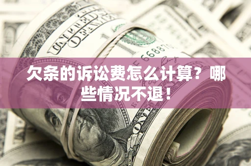 武汉欠条的诉讼费怎么计算?哪些情况不退! 武汉欠条的诉讼费怎么计算?哪些情况不退!