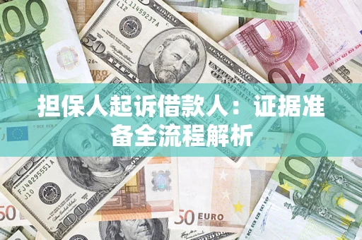 武汉担保人起诉借款人：证据准备全流程解析