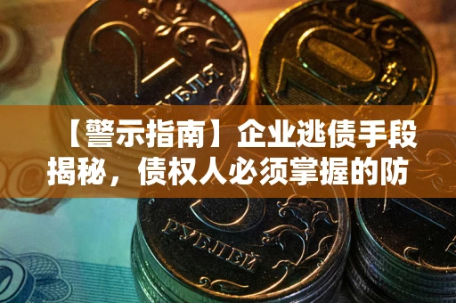 武汉【警示指南】企业逃债手段揭秘，债权人必须掌握的防坑宝典