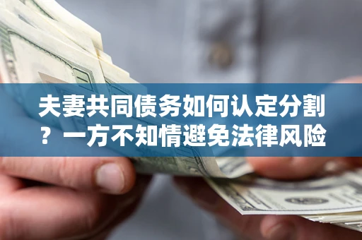 武汉夫妻共同债务如何认定分割？一方不知情避免法律风险必看！